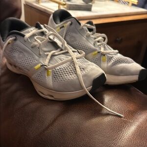 On Running Athletic Shoes - White and Yellow